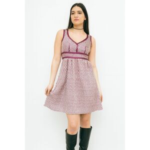 PROENZA SCHOULER For Target Purple White Empire Silk Mini Dress  Women's Size 1